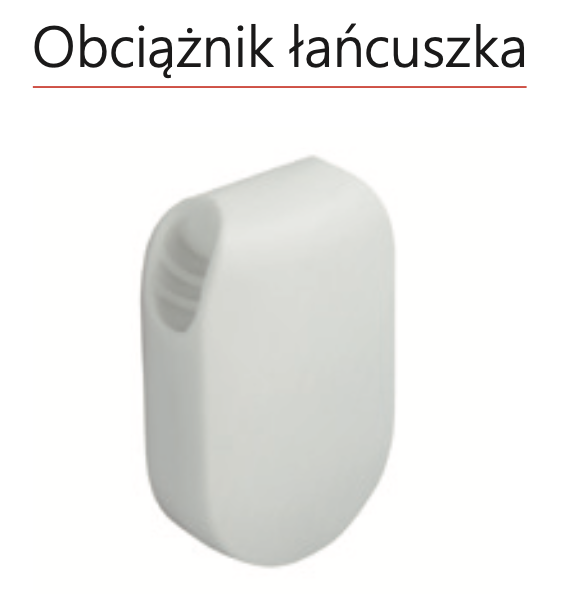 Roleta rzymska Modern obciążnik łańcuszka.png
