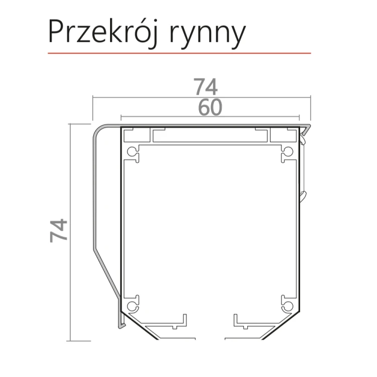 Rzymska Ultra przekrój rynny.png